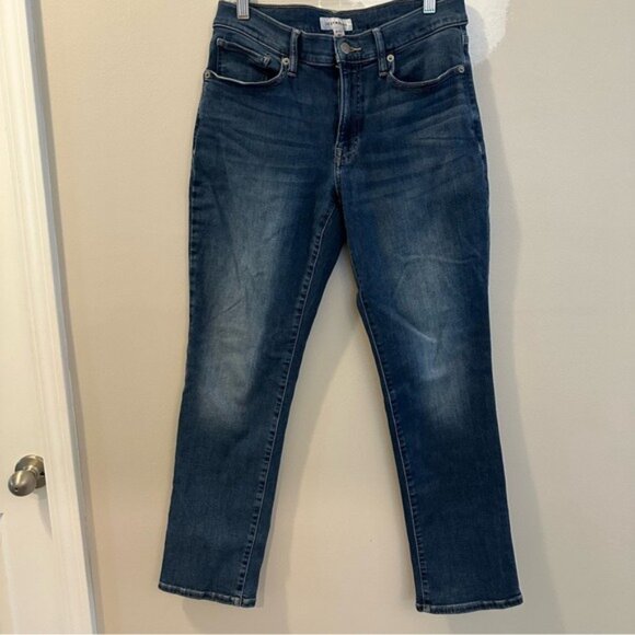 Lucky Brand Mid Rise Sweet Straight Jeans Dark Wash Women Size 30R Nomadcore - Picture 2 of 9